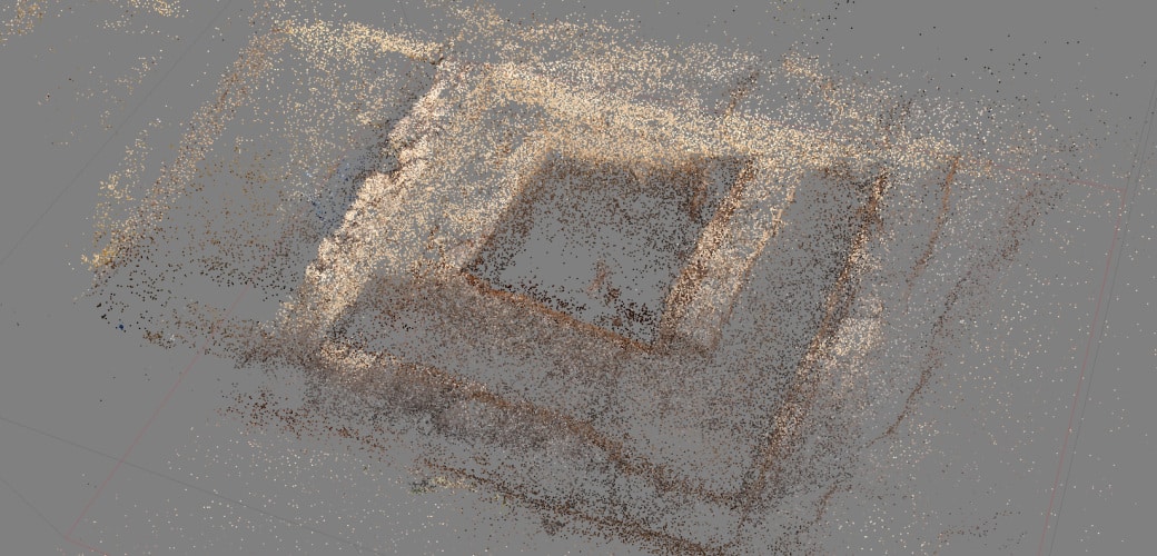Point cloud with colour information