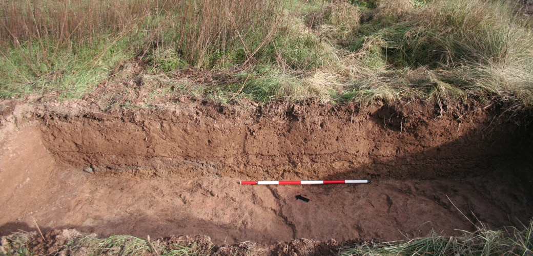 Survey 23: View of the test trench at the end of the excavation